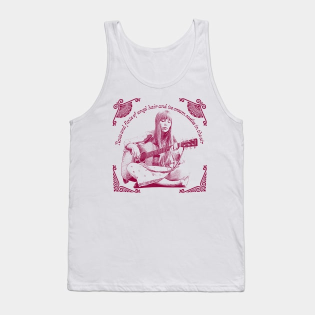 Joni Mitchell // Retro 1970s Style Fan Art Design Tank Top by DankFutura